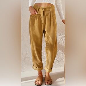 NWOT Acelitt Straight Leg Corduroy Pants, Khaki